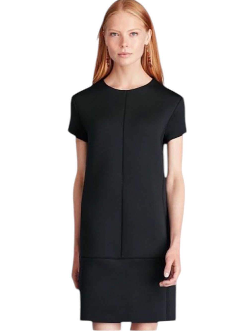 New Polo Ralph Lauren Neoprene Fabric Short-Sleeve Dress Black Size 12